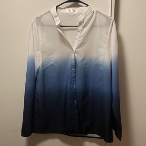 Blue ombré blouse